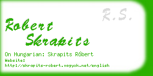 robert skrapits business card