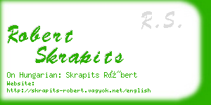 robert skrapits business card